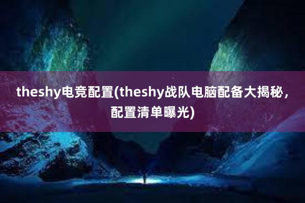 theshy电竞配置(theshy战队电脑配备大揭秘，配置清单曝光)