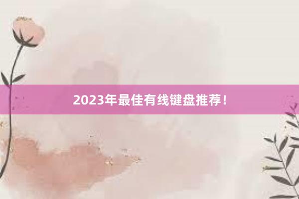 2023年最佳有线键盘推荐！