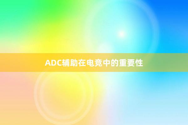 ADC辅助在电竞中的重要性